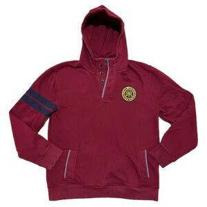 Tommy Hilfiger XL Maroon Hoodie Pullover Jacket - Hilfiger Athletics New York